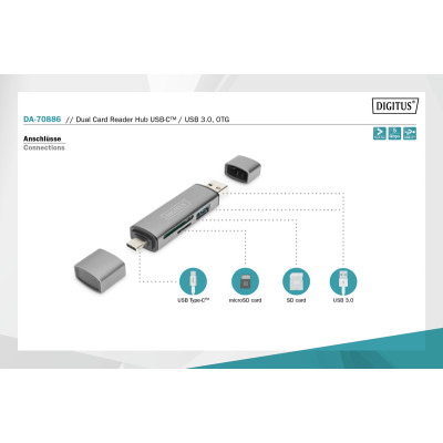 Digitus Кардрідер USB-C/USB 3.0 SD/MicroSD