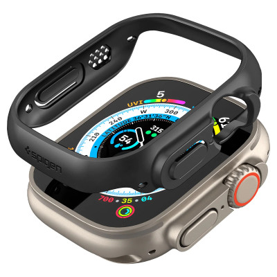 Spigen Чохол-накладка для Apple Watch Ultra (49mm) Thin Fit, Black