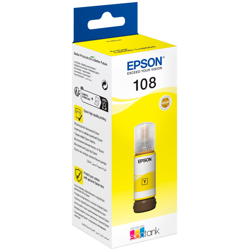 Epson Контейнер з чорнилом 108 EcoTank L8050/L18050 yellow