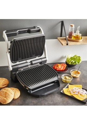 Tefal Гриль прижимний OptiGrill+ 2000Вт, темп. режимів-4, знімні пластини, алюміній, метал