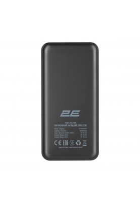 2E Портативний зарядний пристрій 20000mAh, PD+QC 3.0 18W, black