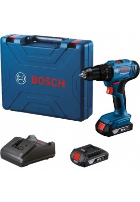 Bosch Шурупокрут-дриль ударний акумуляторний GSB 183-LI 18В 2х2А·рік 21-56Нм 374-1815об·хв кейс 1.2кг