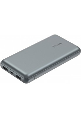 Belkin Акумулятор портативний літій-іонний Power Bank 20000мА·год, 15Вт, 2хUSB-A/USB-C, cірий