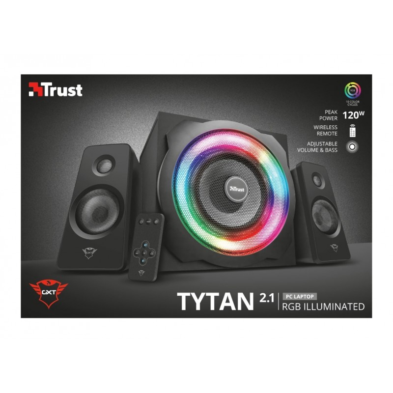 Trust Акустична система (Колонки) 2.1 GXT 629 Tytan RGB Black