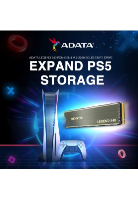 ADATA Твердотільний накопичувач SSD M.2 NVMe PCIe 4.0 x4 1TB 2280 3D TLC Legend 840