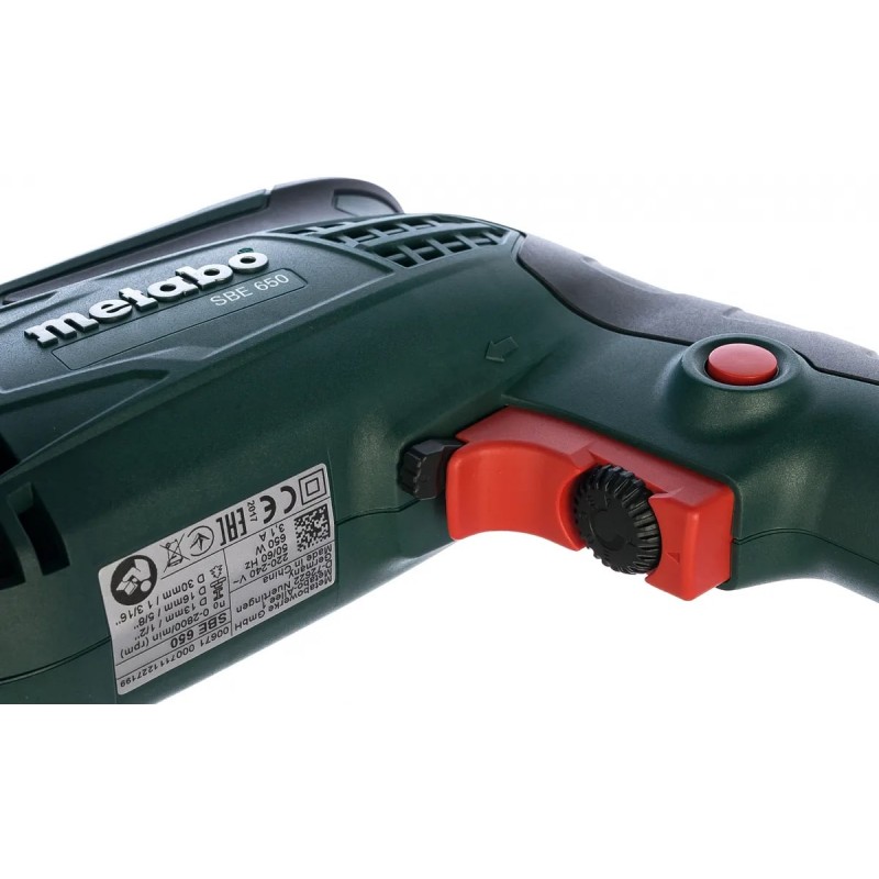 Metabo Дриль ударна SBE 650, швидкозажимний патрон, коробка