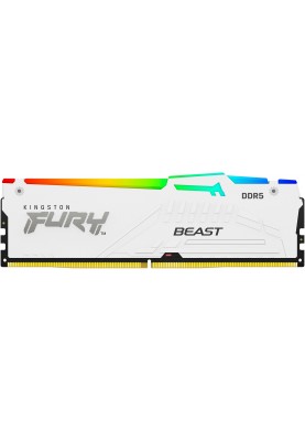 Kingston Пам'ять ПК DDR5 32GB 5600 FURY Beast Білий RGB XMP