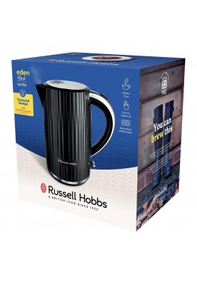 Russell Hobbs Електрочайник Eden, 1.7л, нержавіюча сталь, пластик, чорний