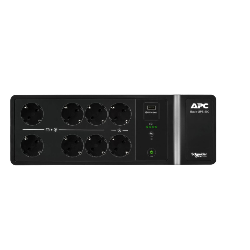 APC Джерело безперебійного живлення Back-UPS 550VA/300W, USB charging port, USB, 6+2 Schuko