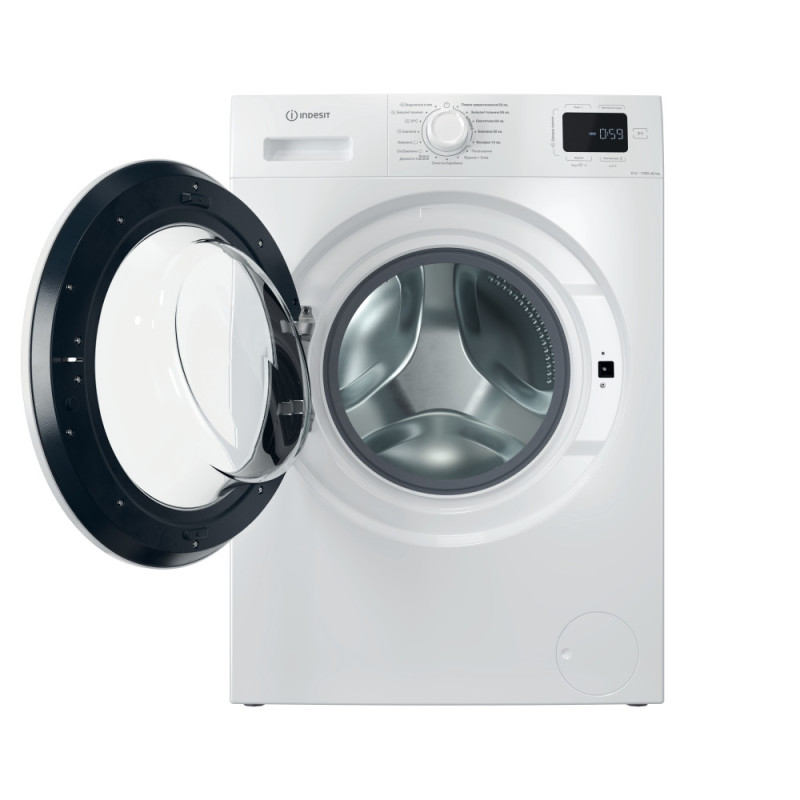 Indesit Пральна машина фронтальна, 6кг, 1000, A+++, 44.6см, дисплей, пара, інвертор, білий