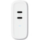 Trust Зарядне пристрій мережевий Maxo 65Вт, 2xUSB-C PD, білий