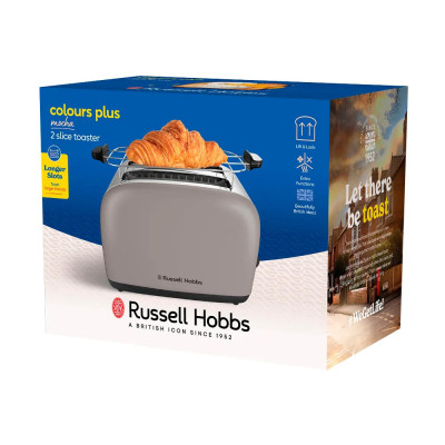 Russell Hobbs Тостер 1671Вт, нержав., підігрів, моко