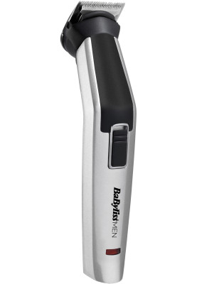 BaByliss Набір для стрижки, для бороди, вусів, голови, носа і тіла, акум., вібраційний мотор, насадок-8, чохол, сталь, сірий