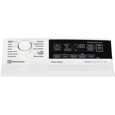 Electrolux Пральна машина вертикальна, 6кг, 1300, A+++, 60см, дисплей, пара, інвертор, білий
