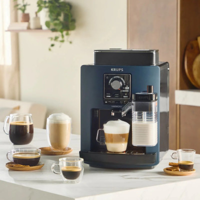 Krups Кавомашина Krups Harmony Milk 1.7л, зерно, автомат.капучинатор, авторецептів - 5, синій