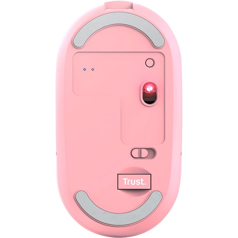 Trust Миша Puck Rechargeable Ultra-Thin BT WL Silent Pink