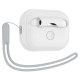 Spigen Чохол для Apple AirPods Pro 2 Silicone Fit, White+Strap Gray