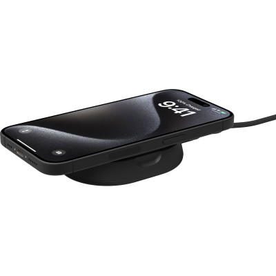 Belkin Зарядний пристрій бездротовий 15Вт Magnetic Stand Qi2, адаптер 20Вт USB-C, чорний