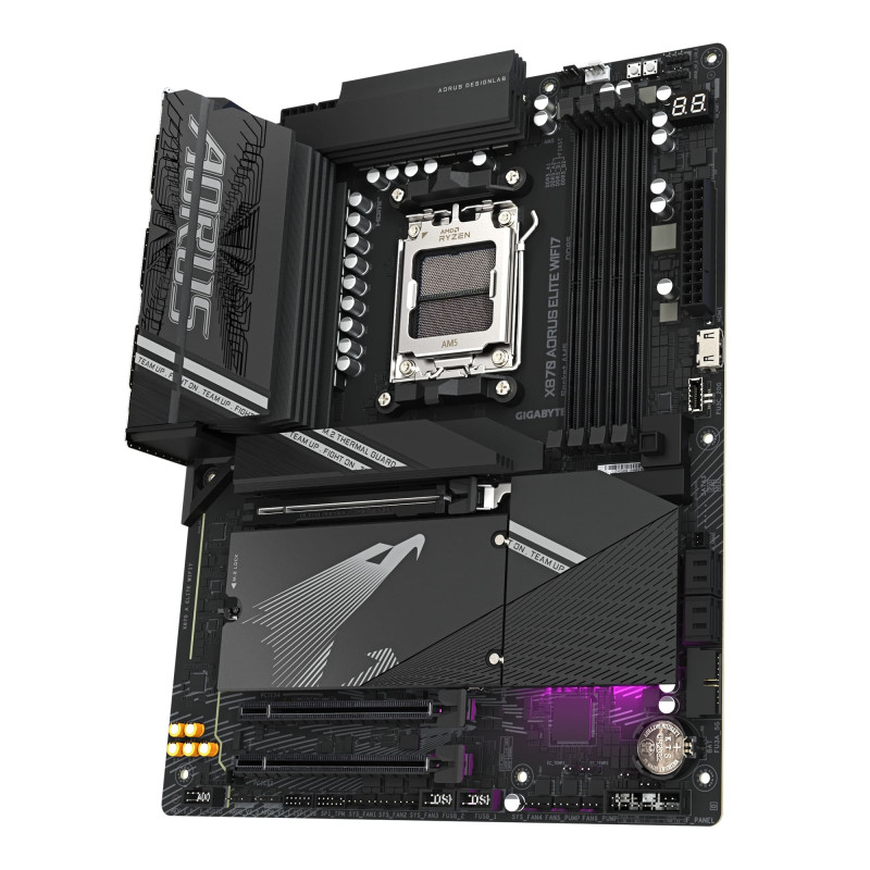 Gigabyte Материнська плата X870 A ELITE WIFI7 sAM5 X870 4xDDR5 M.2 HDMI ATX