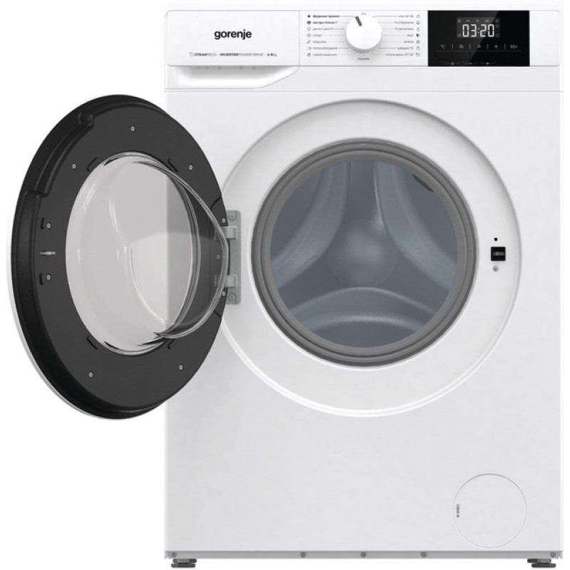 Gorenje Пральна машина фронтальна, 6кг, 1000, A+++, 43.5см, дисплей, пар, інвертор, білий