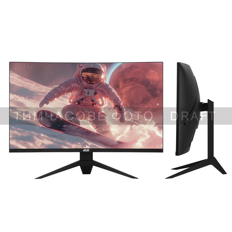 2E Gaming Монітор 27" G2725BV HDMI, DP, VA, 2560x1440, 180Hz, 1ms, CURVED, FreeSync