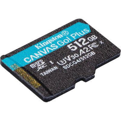 Kingston Карта пам'яті Kingston microSD 512GB C10 UHS-I U3 A2 V30 R200/W160MB/s Kingston Карта пам'яті Kingston microSD 512GB C10 UHS-I U3 A2 V30 R200/W160MB/s