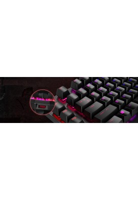 HP Клавіатура механічна OMEN Gaming Sequencer, 115key, LK Optical Blue, USB-A, EN/RU, RGB, чорний