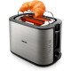Philips Тостер Viva Collection, 950Вт, пластик+ метал, чорний+нерж