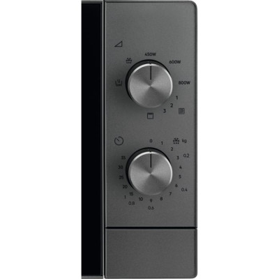 Electrolux Мікрохвильова піч 20л, мех. керування, 800Вт, гриль, титан