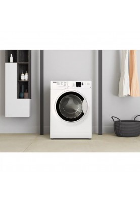 Whirlpool Пральна машина фронтальна, 6кг, 1200, A+++, 43см, дисплей, інвертор, люк чорний, білий