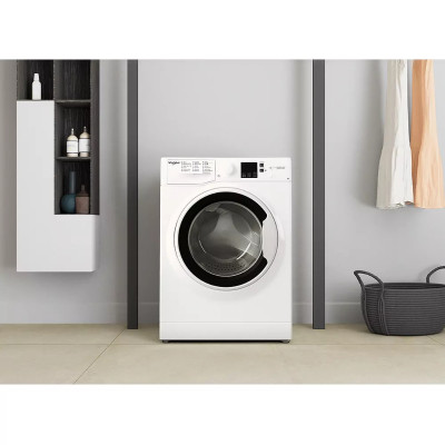 Whirlpool Пральна машина фронтальна, 6кг, 1200, A+++, 43см, дисплей, інвертор, люк чорний, білий
