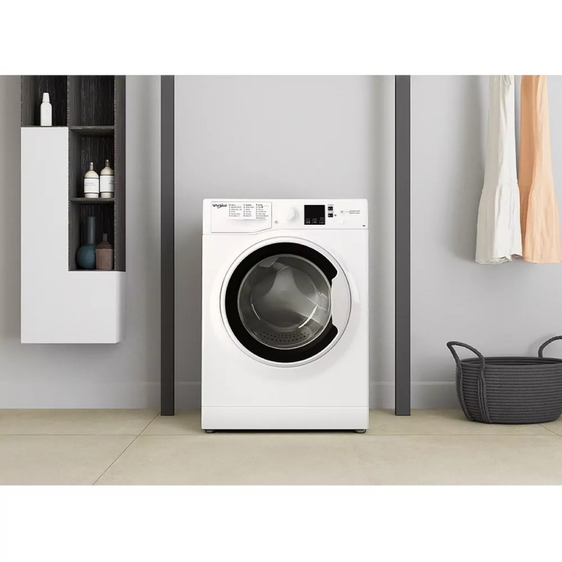 Whirlpool Пральна машина фронтальна, 6кг, 1200, A+++, 43см, дисплей, інвертор, люк чорний, білий