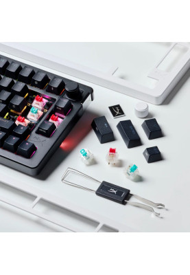HyperX Клавіатура механічна Alloy Rise 75key, Red, USB-A/WL/BT, EN/UA, RGB, чорний