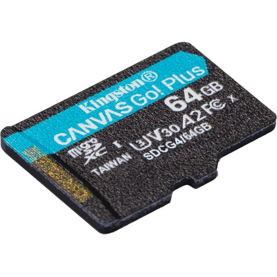 Kingston Карта пам'яті microSD 64GB C10 UHS-I U3 A2 V30 R200MB/s Kingston Карта пам'яті microSD 64GB C10 UHS-I U3 A2 V30 R200MB/s