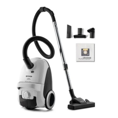 Gorenje Пилосос Gorenje мішковий, 750Вт, конт пилок -3л, HEPA, телескоп трубка, білий