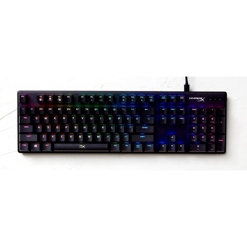 HyperX Клавіатура Alloy Origins Aqua USB RGB PBT ENG/RU, Black