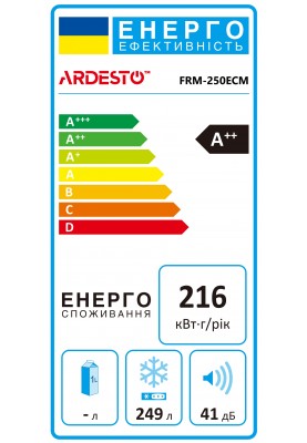ARDESTO Морозильний скринь, 249л, А++, ST, дисплей зовн., режим холодильника, білий