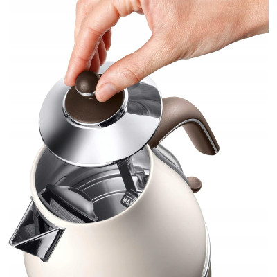 Delonghi Електрочайник Icona Vintage, 1.7л, нержавіюча сталь, бежевий