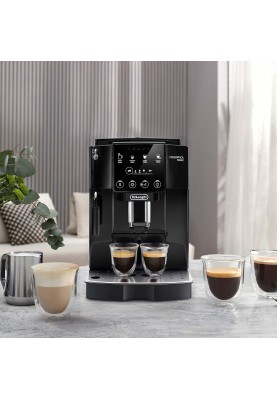 Delonghi Кавомашина Magnifica Start, 1.8л, зерно+мелена, ручний капучинатор, дисплей, авторецептів -4, підігрів чашок, чорний