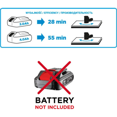 Graphite Шліфмашина ексцентрикова акумуляторна Energy + 125мм 18В 9000об·хв 1.1кг без АКБ та ЗП Graphite Шліфмашина ексцентрикова акумуляторна Energy + 125мм 18В 9000об·хв 1.1кг без АКБ та ЗП