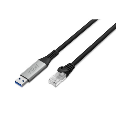Digitus Кабель DIGITUS Ethernet USB-A - RJ45 CAT 6A S/FTP, 1 Gbit/s, 5m, LSZH