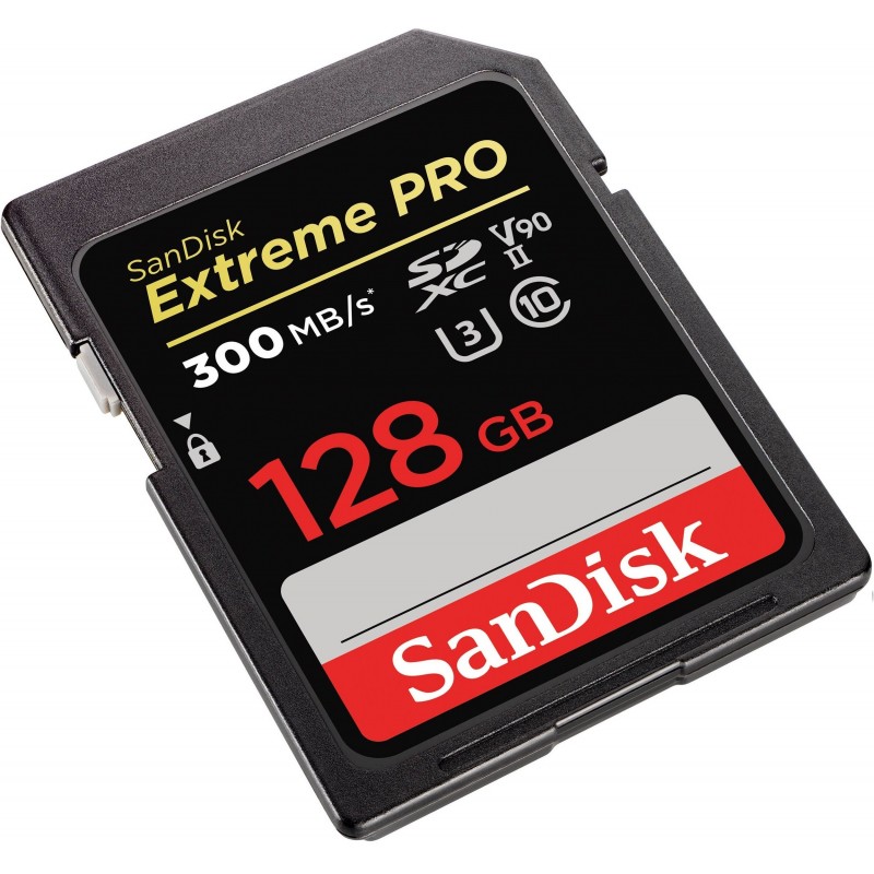 SanDisk Карта пам'яті SD 128GB C10 UHS-II U3 V90 R300/W260MB/s Extreme Pro