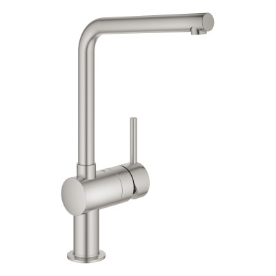 Grohe Змішувач для кухні Vento, довж.виливу - 210мм, поворотний, 1важіль, супер сталь
