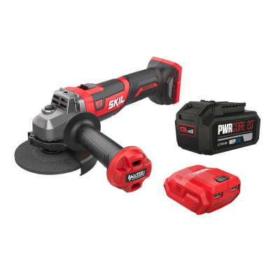 Skil Шліфмашина кутова акумуляторна 3930 CB XP 125мм безщіткова 20В 1х5А·рік 8500об·хв VRS+ плав. пуск 1.88 кг