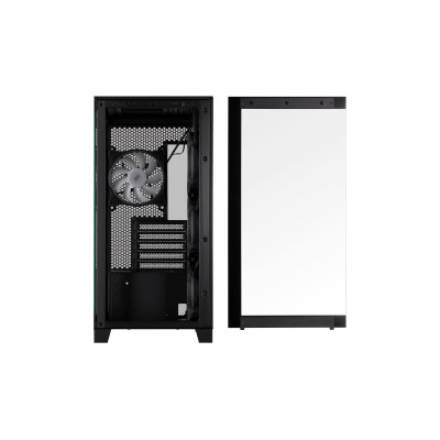 2E Gaming Корпус Fantom GK701B без БЖ 2xUSB3.0, 1xUSBType-C, 4x120мм ARGB, VGA 400мм, LCS ready, контролер з пультом, TG Side/Front Panel, mATX, чорний