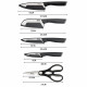 Tefal Набір ножів Tefal Comfort, 5предметів, нержавіюча сталь, пластик, чорниць