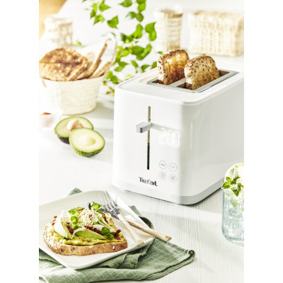 Tefal Тостер SENSE, 850Вт, пластик+нерж, LED дисплей, білий Tefal Тостер SENSE, 850Вт, пластик+нерж, LED дисплей, білий