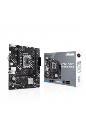 ASUS Материнcька плата PRIME H610M-K ARGB s1700 H610 2xDDR5 M.2 HDMI D-Sub mATX ARGB