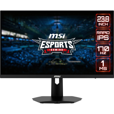 MSI Монітор 23.8" G244F 2xHDMI, DP, Audio, IPS, 170Hz, 1ms, sRGB 122%, FreeSync