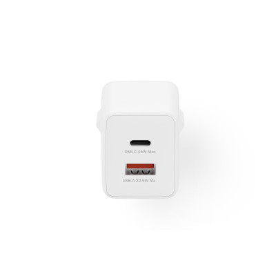 Digitus Зарядний пристрій GaN 1хUSB-C, 1хUSB-A, 45W